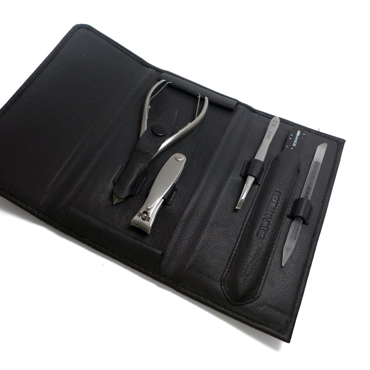 5 Piece Manicure Set: Nail Clipper, Cuticle Nipper, Slanted Tweezer, Glass Nail File and Cuticle Stick image #10
