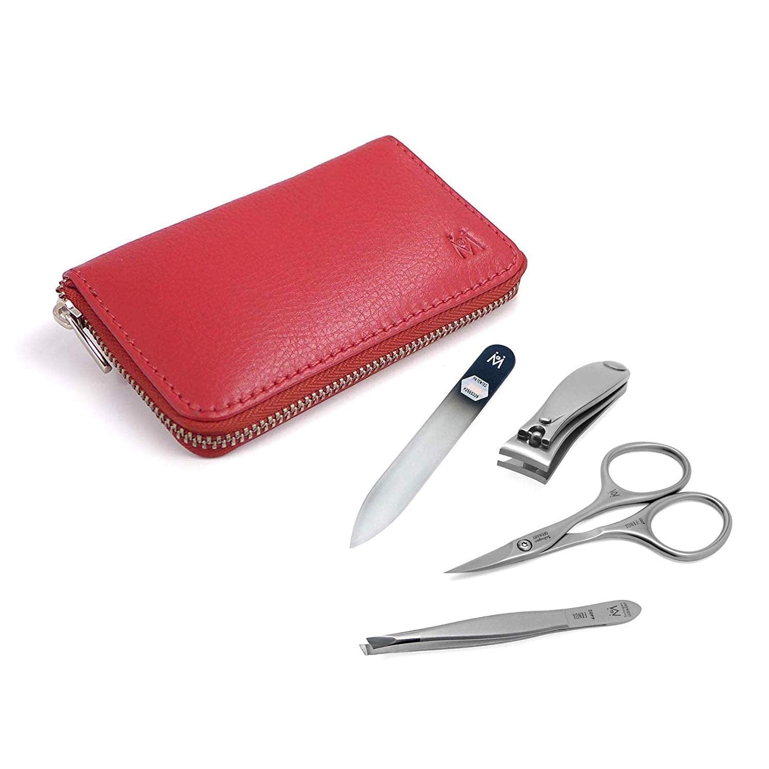 4 Piece Manicure Set: Nail Clipper, Cuticle Scissor, Tweezer, and Glass Nail File image #10