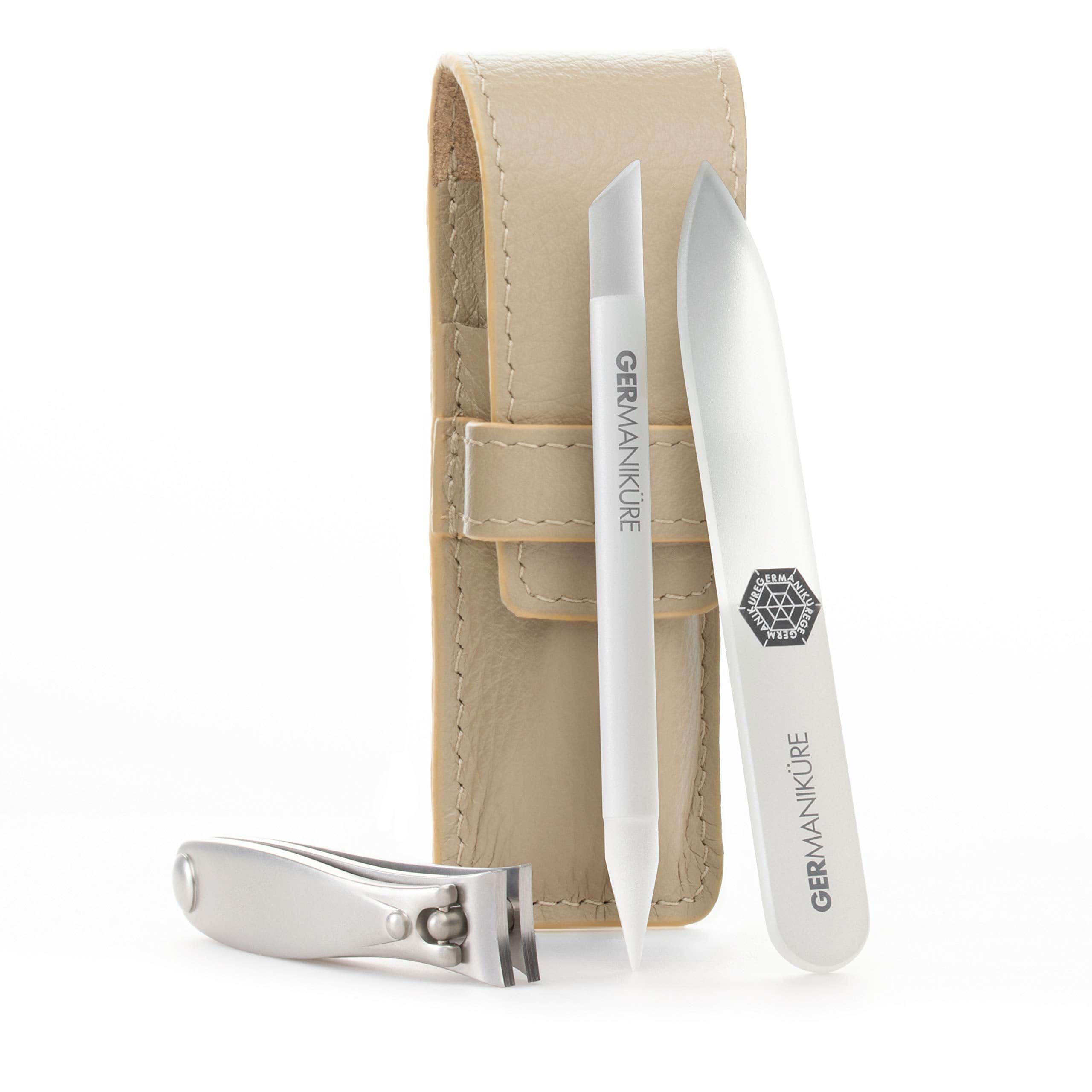 3 Piece Set: Nail Clipper, Travel Glass Nail File, and Cuticle Stick image #9