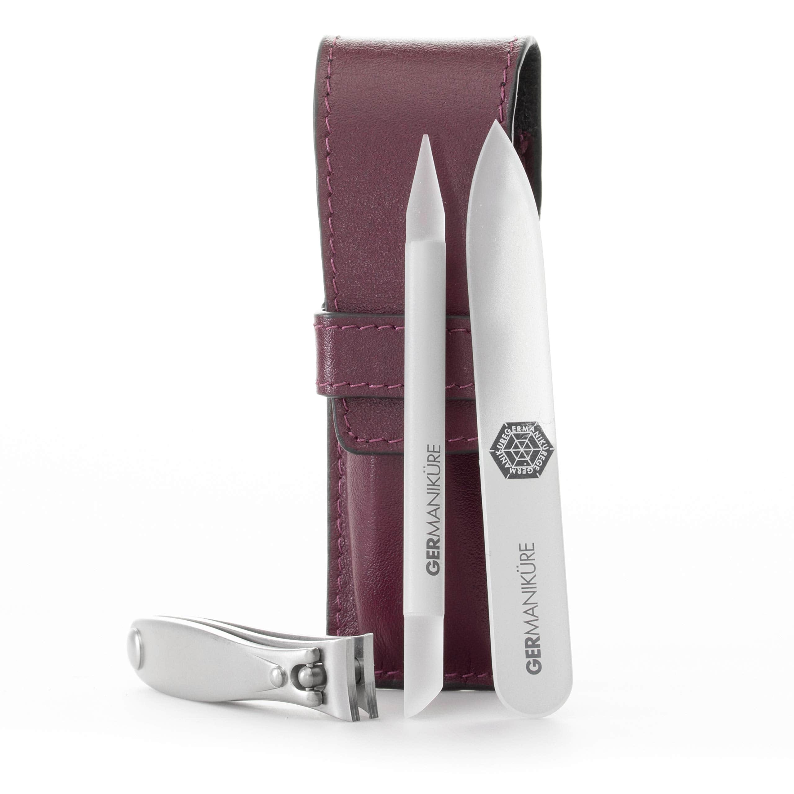 3 Piece Set: Nail Clipper, Travel Glass Nail File, and Cuticle Stick image #11