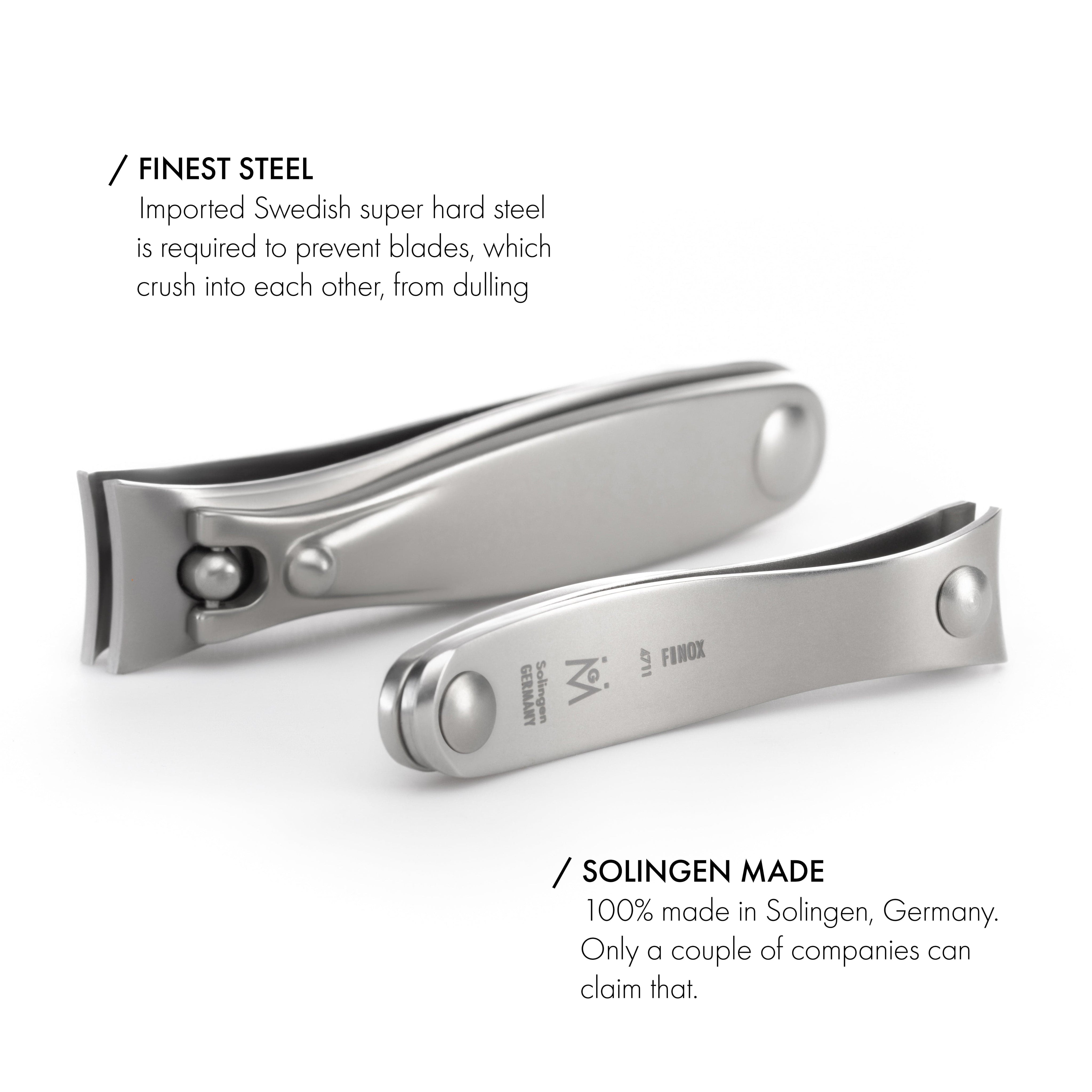 5 Piece Manicure Set: Nail Clipper, Cuticle Nipper, Slanted Tweezer, Glass Nail File and Cuticle Stick image #8