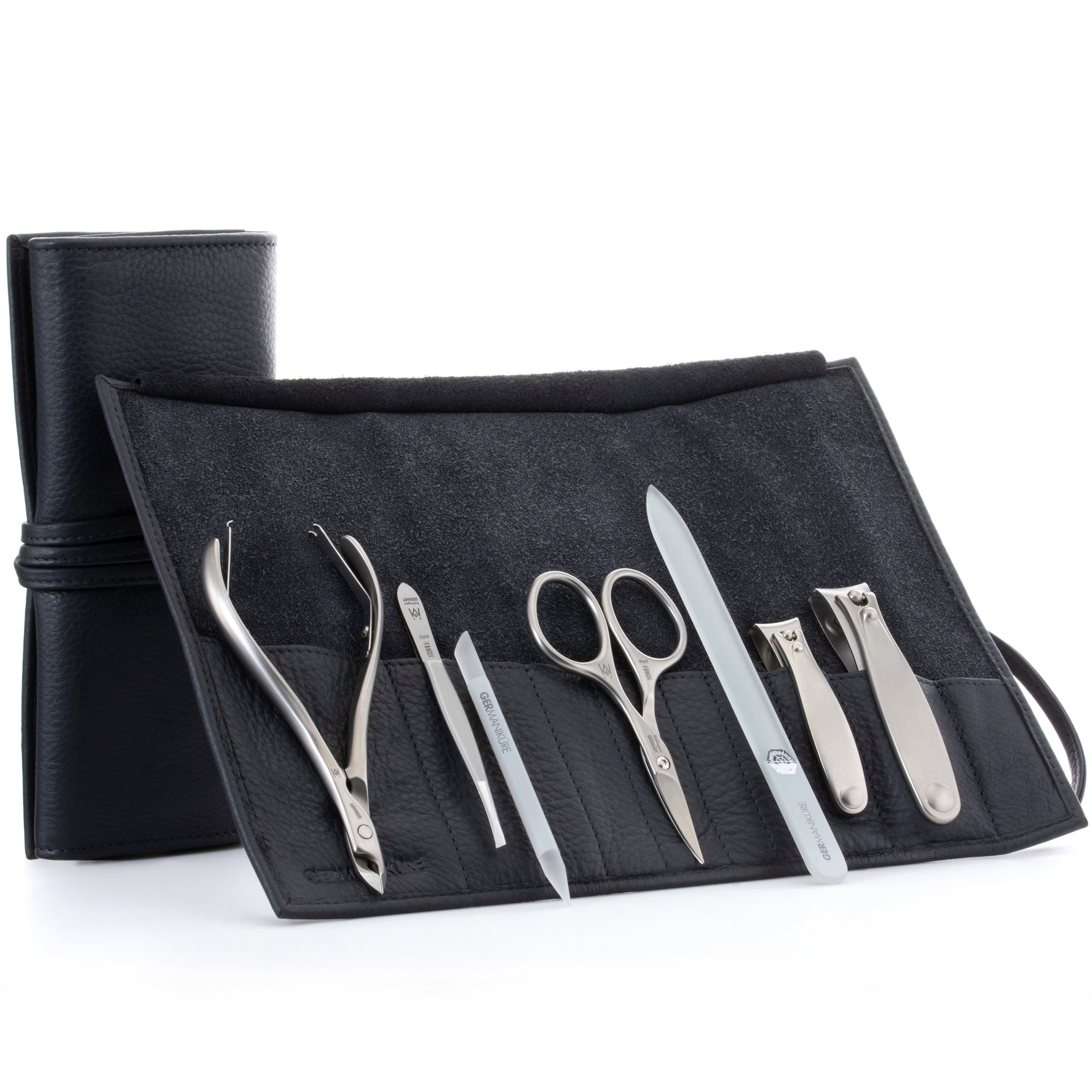 7pc Manicure Set with Glass Nail File in Roll