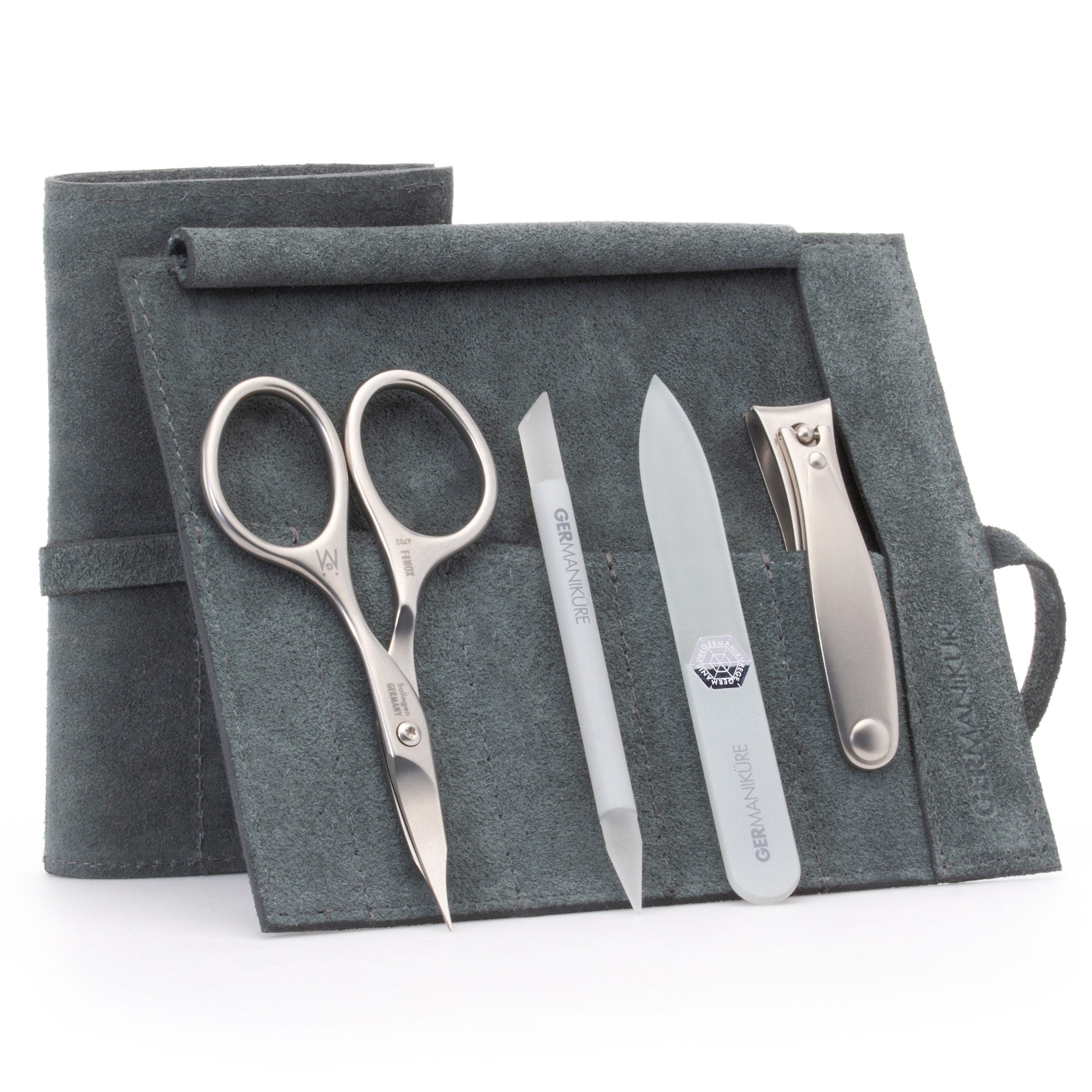 4 Piece Manicure Set: Nail Clipper, Combination Scissor, Glass Stick, and Small Glass Nail File image #17