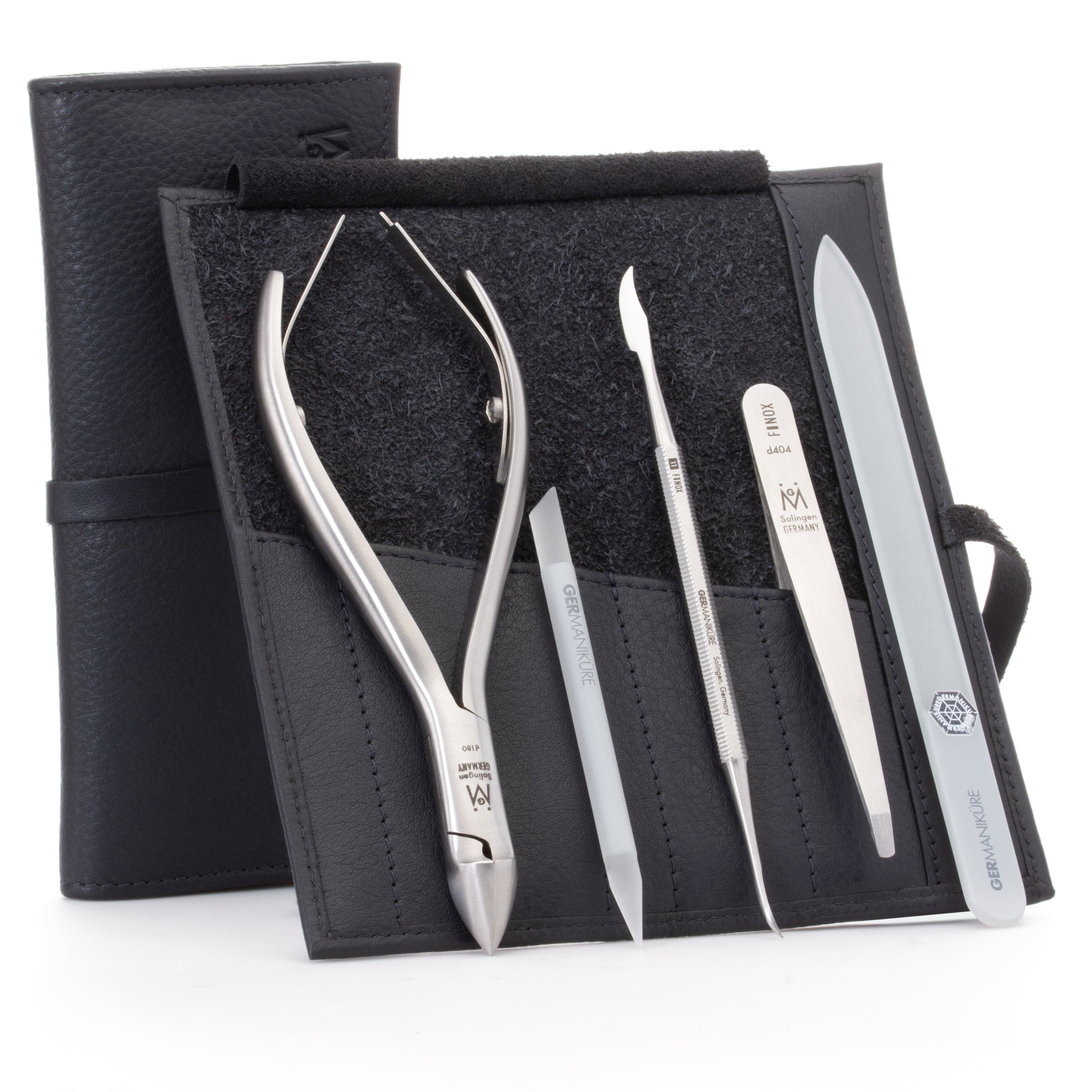 5 Piece Diabetic Manicure Set: Diabetic Safe Nail Nipper, Tweezers, Callous File, Glass Nail File, and Cuticle Stick image #1