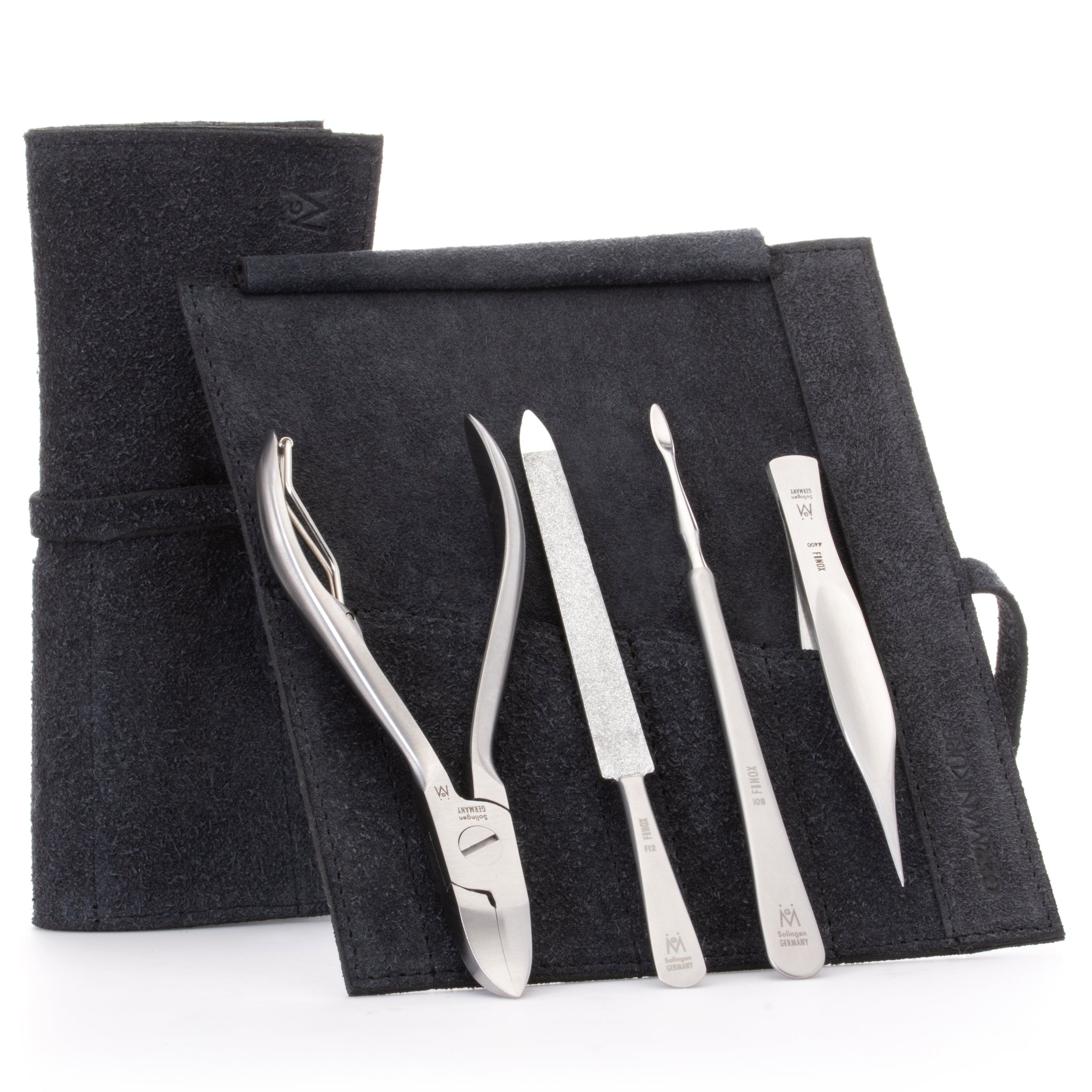 4 Piece Pedicure Set: Nail Nipper, Pointed Splinter Tweezer, Sapphire File, and Nail Cleaner image #7