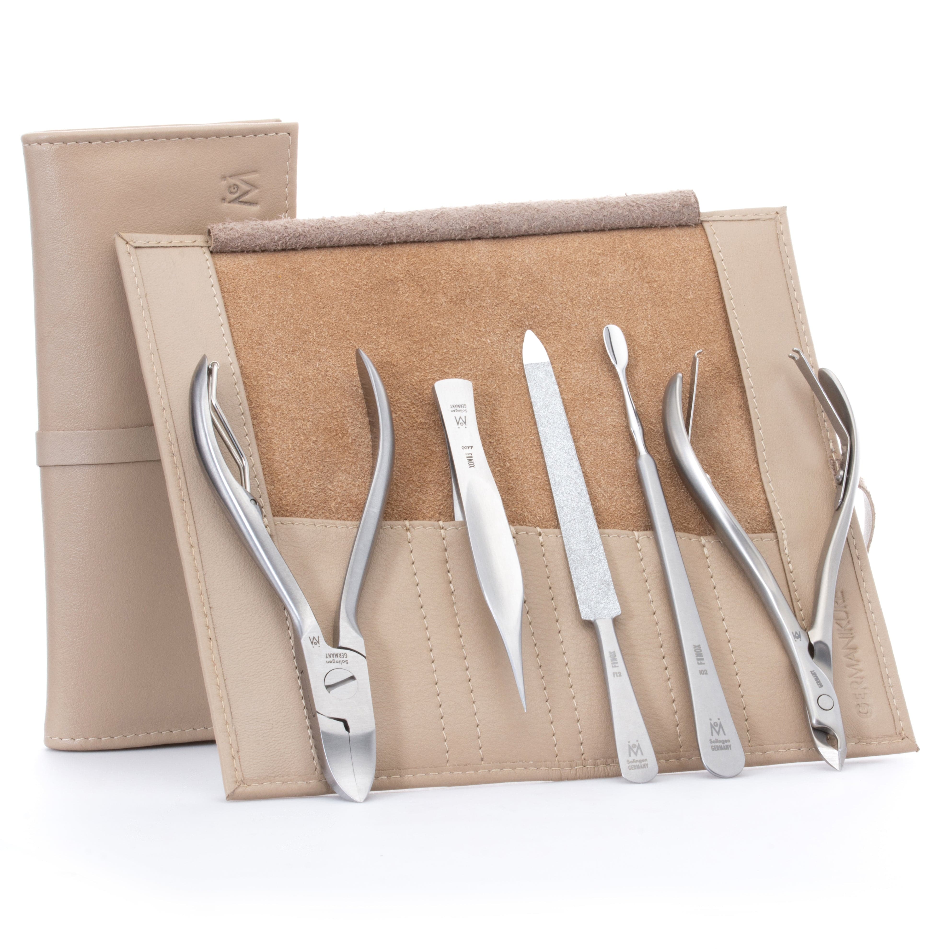 5 Piece Manicure Set: 5 Piece Manicure Set: Nail Nipper, Tweezer, Sapphire File, Cuticle Pusher and Nipper image #1