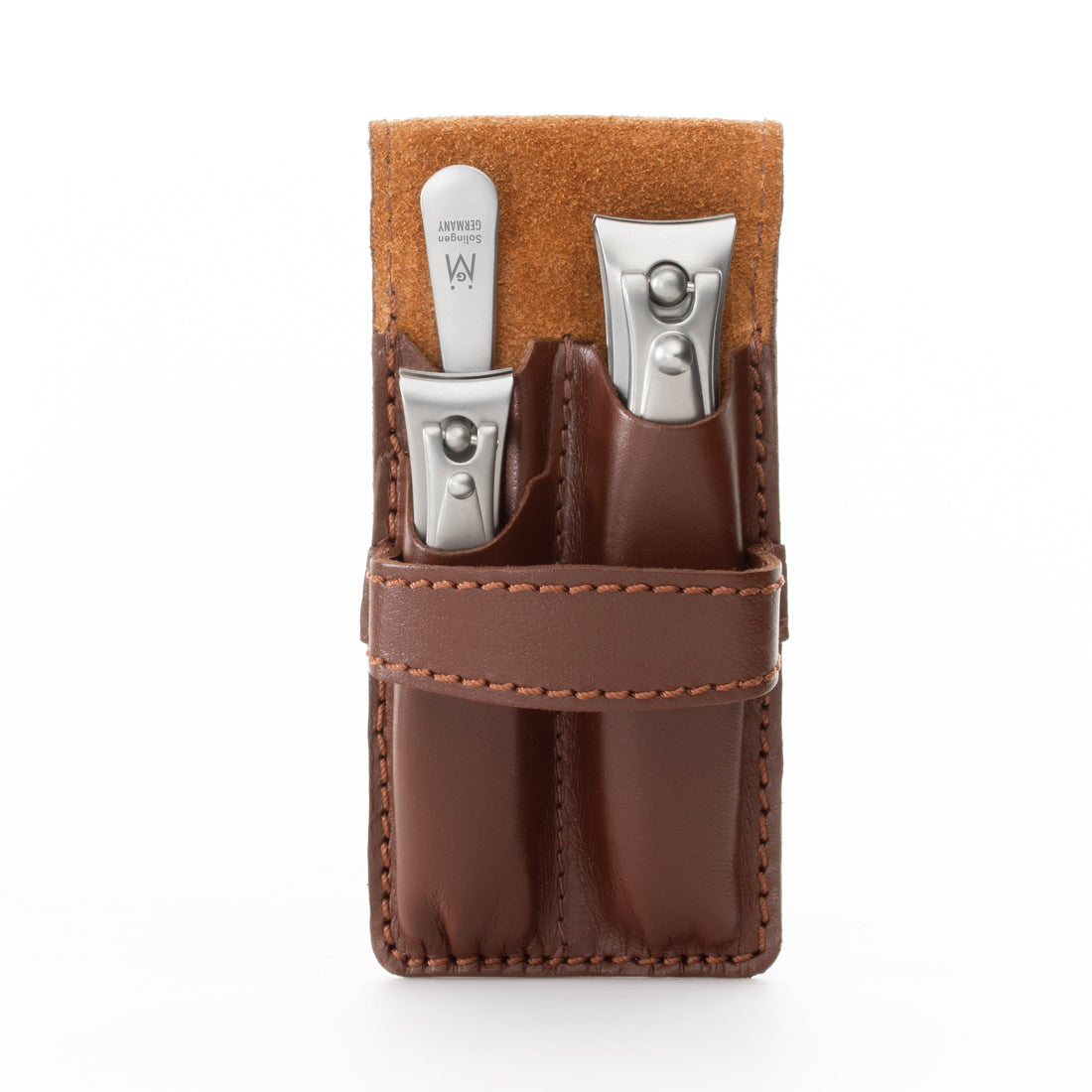 2 Clipper and Sapphire File Set in Leather Case