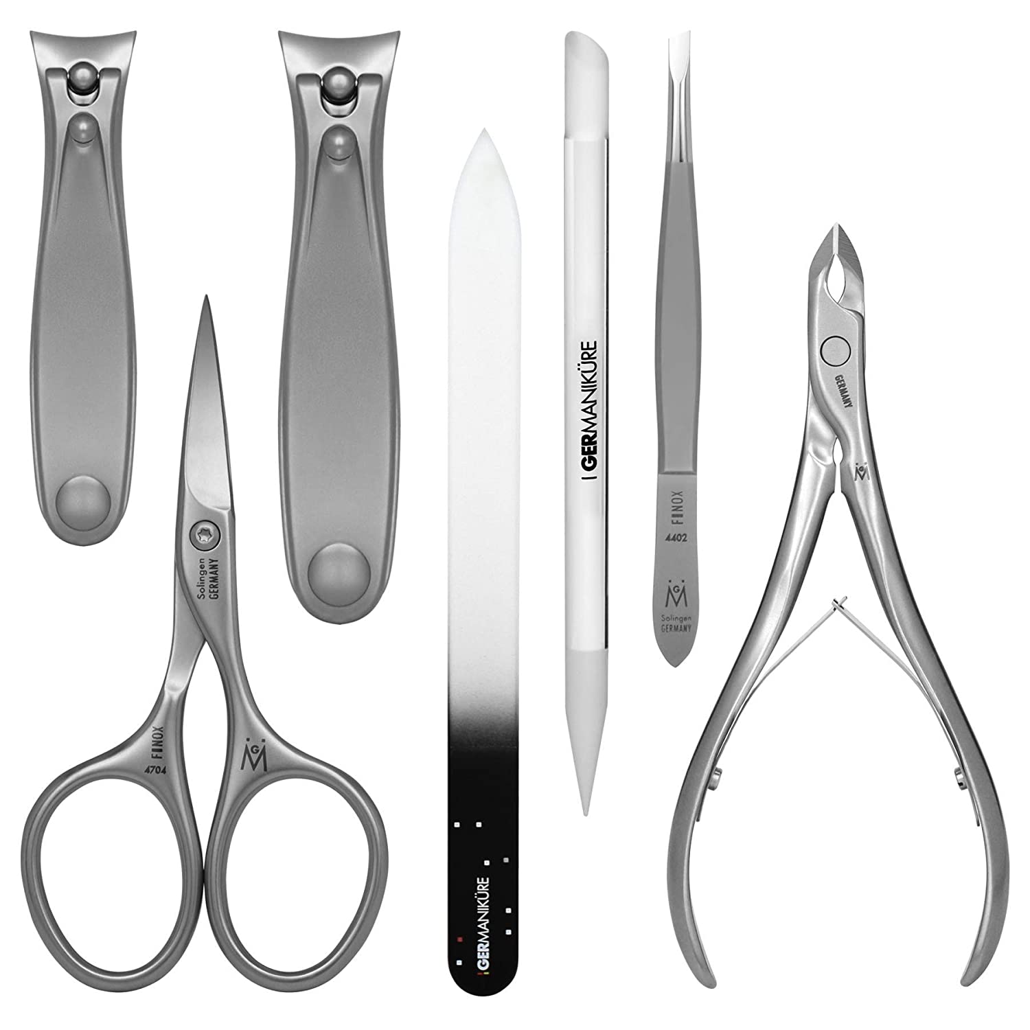 7pc Manicure Set with Glass Nail File in Roll