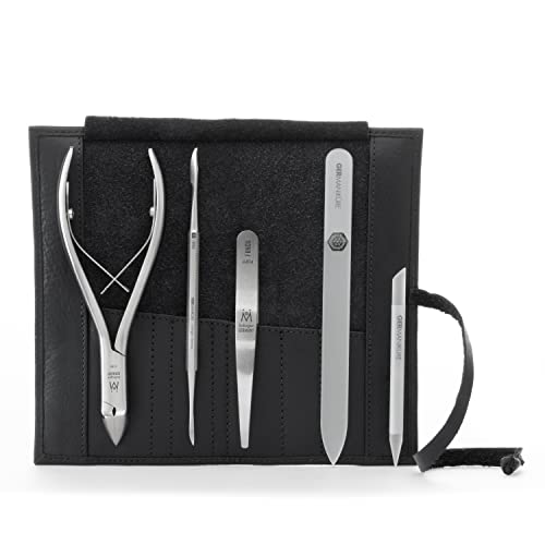 5 Piece Diabetic Manicure Set: Diabetic Safe Nail Nipper, Tweezers, Callous File, Glass Nail File, and Cuticle Stick