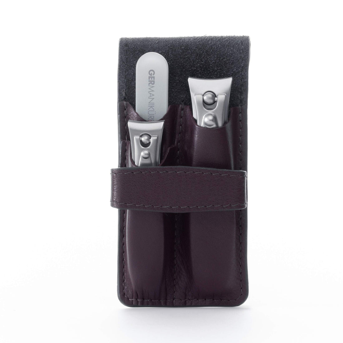 2 Clipper and Travel File Set in Leather Case