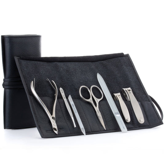 7pc Manicure Set with Glass Nail File in Roll image #1