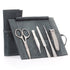 5 Piece Manicure Set: Mustache Scissors, Nail Clipper, Pointed Splinter Tweezer, Sapphire File, and Nail Cleaner image #12