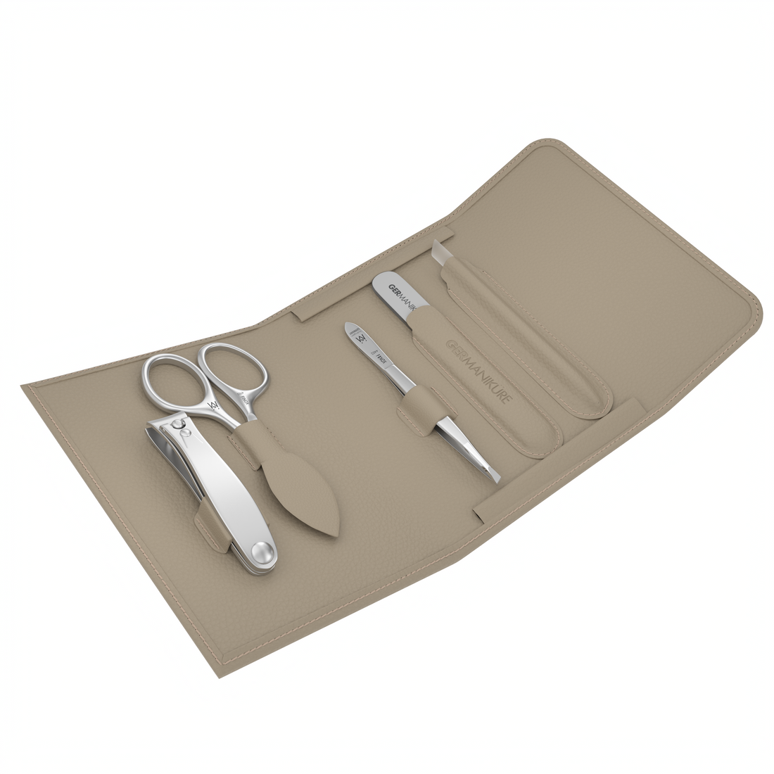 5 Piece Manicure Set in in Magnet Case: Small Clipper, Combination Scissor, Tweezer, Travel File, and Cuticle Stick
