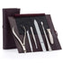 6pc Manicure Set Roll: Cuticle Nippers, Slanted Tweezers, Cuticle Pusher, Fingernail Clipper, Glass File and Stick image #10